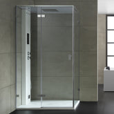 AWT Dampfdusche LD107F15 weiß glänzend 120x90 links